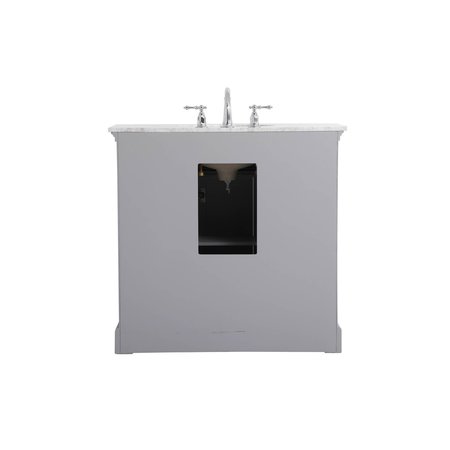 Elegant Decor 36 Inch Single Bathroom Vanity In Grey VF53036GR